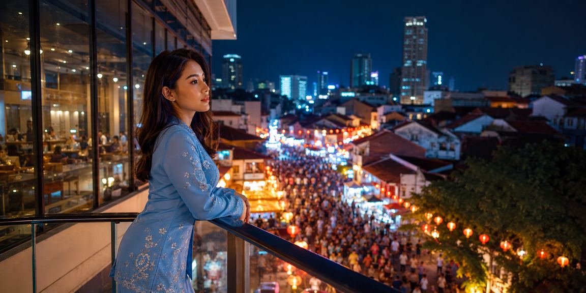 Pengguna wanita di Melaka menggunakan telefon pintar untuk akses platform dalam talian dengan mudah